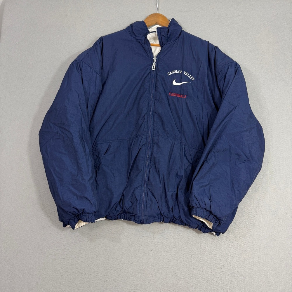 Vintage Nike Jacket Mens XXL Saginaw Valley Cardinals SVSU Football Puffer 90s